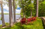 Outdoor furniture for enjoying lake views